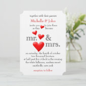 Herr & Frau Wedding Einladung sein (Stehend Vorderseite)