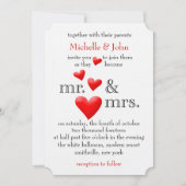 Herr & Frau Wedding Einladung sein (Vorderseite)
