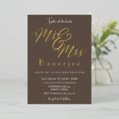 Herr & Frau Wedding Foil Einladung (Stehend vorne)