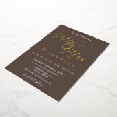 Herr & Frau Wedding Foil Einladung (Gedreht)