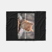 Herr Fresh Cat Meme Side Eye Cat Fleecedecke (Vorderseite (Horizontal))