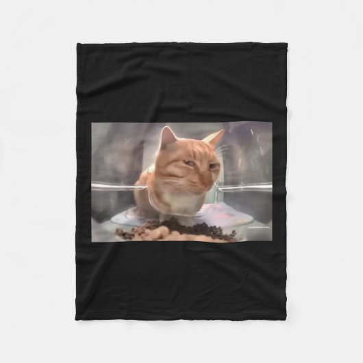 Herr Fresh Cat Meme Side Eye Cat Fleecedecke (Vorderseite)