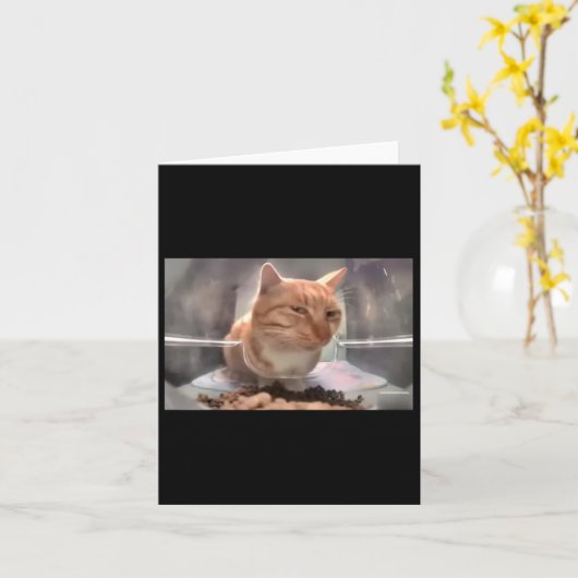 Herr Fresh Cat Meme Side Eye Cat Karte (Gelbe Blume)