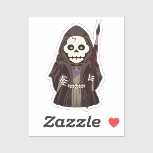 Herr Frightful Avatar Custom-Cut Vinyl Sticker (Blatt)