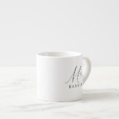 Herr Frischvermählt Elegantes Skript Espressotasse (Vorderseite Rechts)