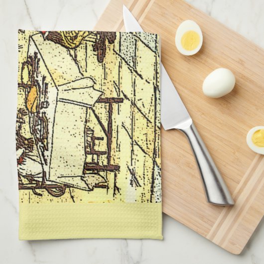 Herr Frog, Herr Rat und Frau Mouse    Geschirrtuch (Viertel Falte)