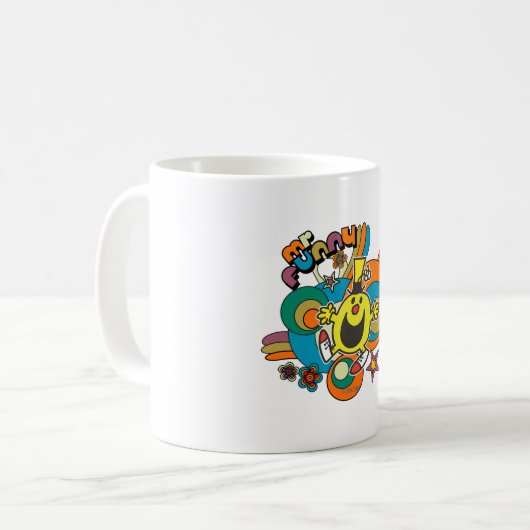 Herr Funny | Farbige Sterne und Wirbel Kaffeetasse (Vorderseite Links)