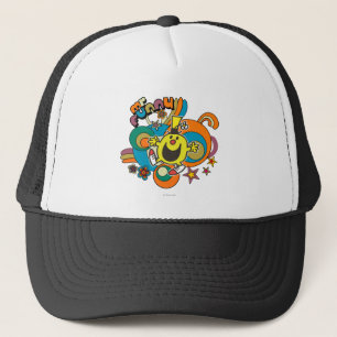 Herr Funny Farbige Sterne und Wirbel Truckerkappe