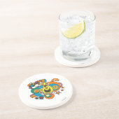 Herr Funny | Farbige Sterne und Wirbel Untersetzer (Seite)