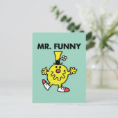 Herr Funny | Funny Face Postkarte (Stehend Vorderseite)