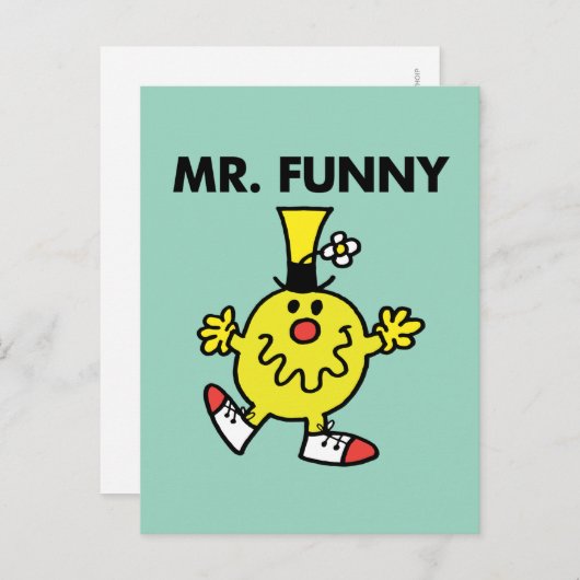 Herr Funny | Funny Face Postkarte (Vorne/Hinten)