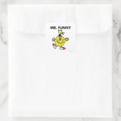 Herr Funny | Funny Face Quadratischer Aufkleber (Tasche)