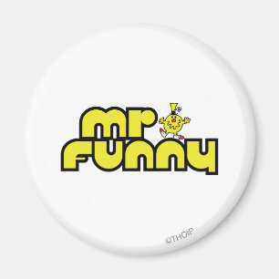Herr Funny   Gelbe Buchstaben Magnet