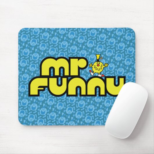 Herr Funny | Gelbe Buchstaben Mousepad (Mit Mouse)
