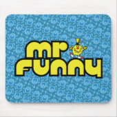Herr Funny | Gelbe Buchstaben Mousepad (Vorne)
