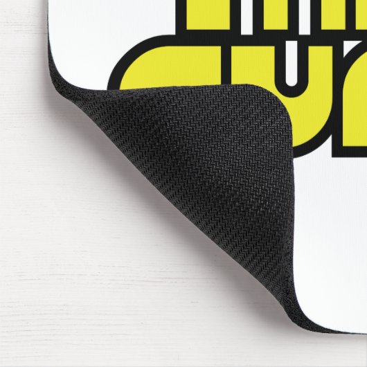 Herr Funny | Gelbe Buchstaben Mousepad (Ecke)