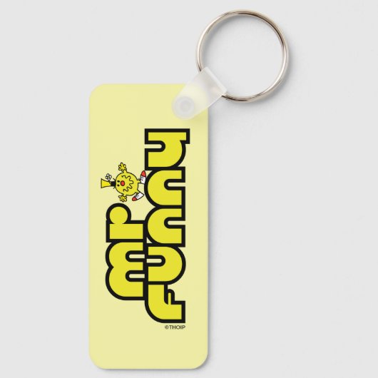 Herr Funny | Gelbe Buchstaben Schlüsselanhänger (Rückseite)