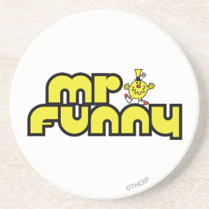 Herr Funny   Gelbe Buchstaben Untersetzer