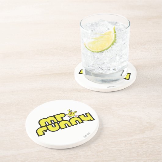 Herr Funny | Gelbe Buchstaben Untersetzer (Seite)