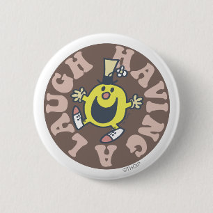 Herr Funny Hat Ein Lachen Button