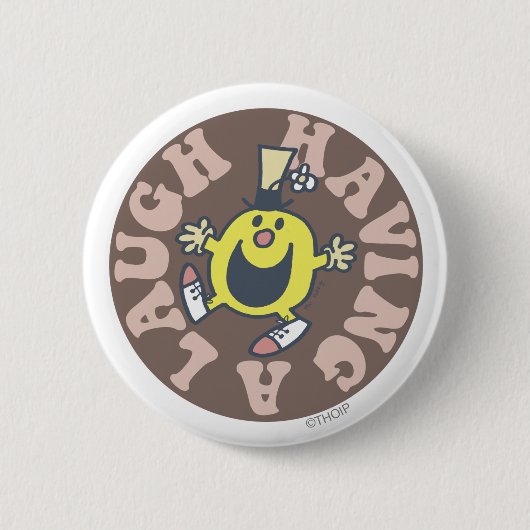 Herr Funny Hat Ein Lachen Button (Vorderseite)