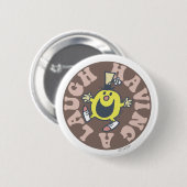 Herr Funny Hat Ein Lachen Button (Vorne & Hinten)