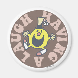 Herr Funny Hat Ein Lachen Magnet