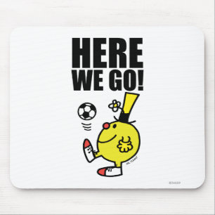 Herr Funny jongliert einen Fußball Mousepad