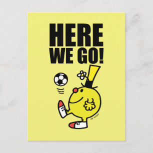 Herr Funny jongliert einen Fußball Postkarte