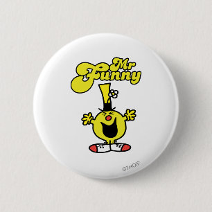Herr Funny lacht hysterisch Button