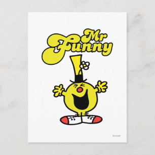 Herr Funny lacht hysterisch Postkarte
