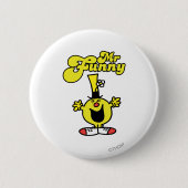 Herr Funny Laughing Hysterisch Button (Vorderseite)