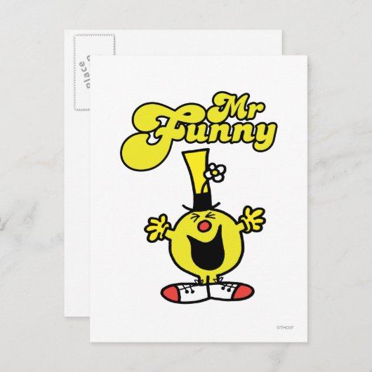 Herr Funny Laughing Hysterisch Postkarte (Vorne/Hinten)