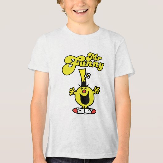 Herr Funny Laughing Hysterisch Tri-Blend Shirt (Vorderseite)