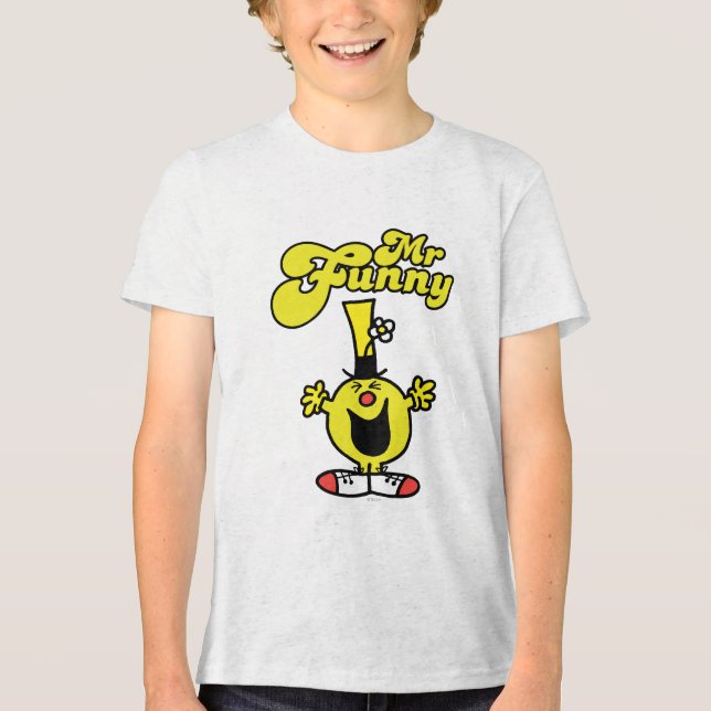 Herr Funny Laughing Hysterisch Tri-Blend Shirt (Vorderseite)