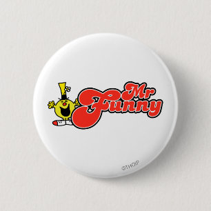 Herr Funny   Rote Buchstaben Button