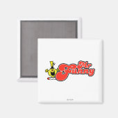 Herr Funny | Rote Buchstaben Magnet (Vorderseite/Rückseite)