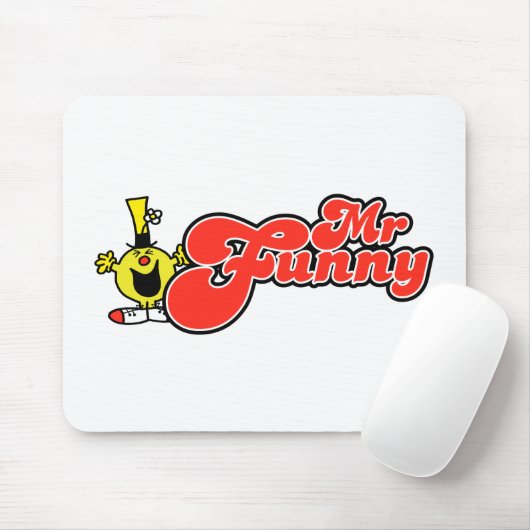 Herr Funny | Rote Buchstaben Mousepad (Mit Mouse)