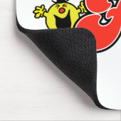 Herr Funny | Rote Schrift Mousepad (Ecke)
