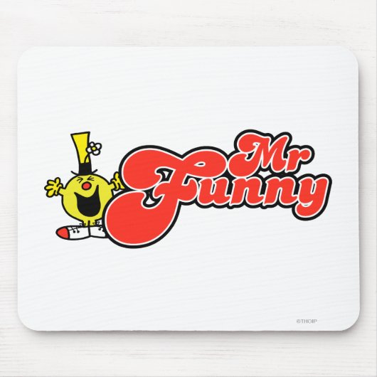 Herr Funny | Rote Schrift Mousepad (Vorne)