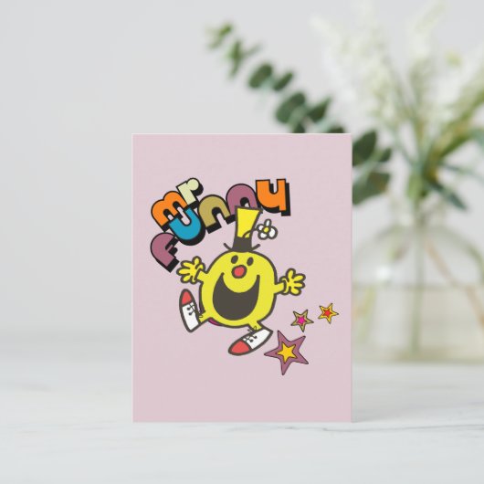 Herr Funny | Sternenschimmer Postkarte (Stehend Vorderseite)