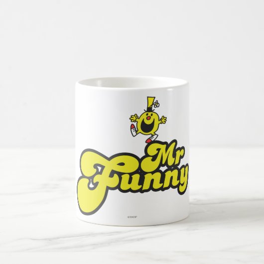 Herr Funny tanzt auf seinen Namen Kaffeetasse (Mittel)