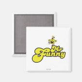 Herr Funny tanzt auf seinen Namen Magnet (Vorderseite/Rückseite)