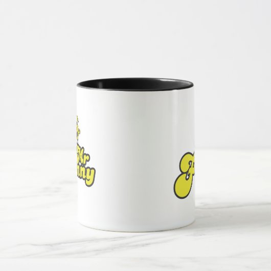 Herr Funny tanzt auf seinen Namen Tasse (Zentrum)