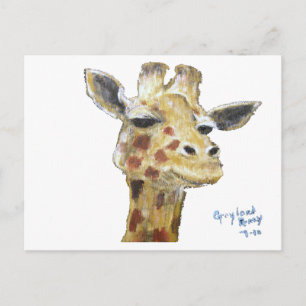 "Herr G. Giraffe" Horizontale Postkarte