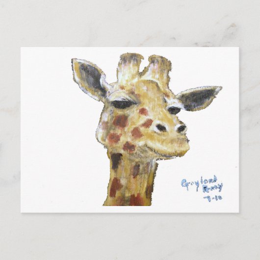 "Herr G. Giraffe" Horizontale Postkarte (Vorderseite)