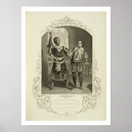 Herr G. V. Brooke als Othello und James Bennett al Poster (Vorne)