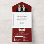 Herr | Gay Ehepaar Foto All In One Einladung (Innen)