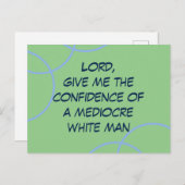 Herr, geben Sie mir das Vertrauen eines mittelmäßi Postkarte (Vorne/Hinten)