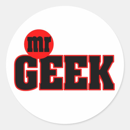 Herr Geek Sticker (Vorderseite)